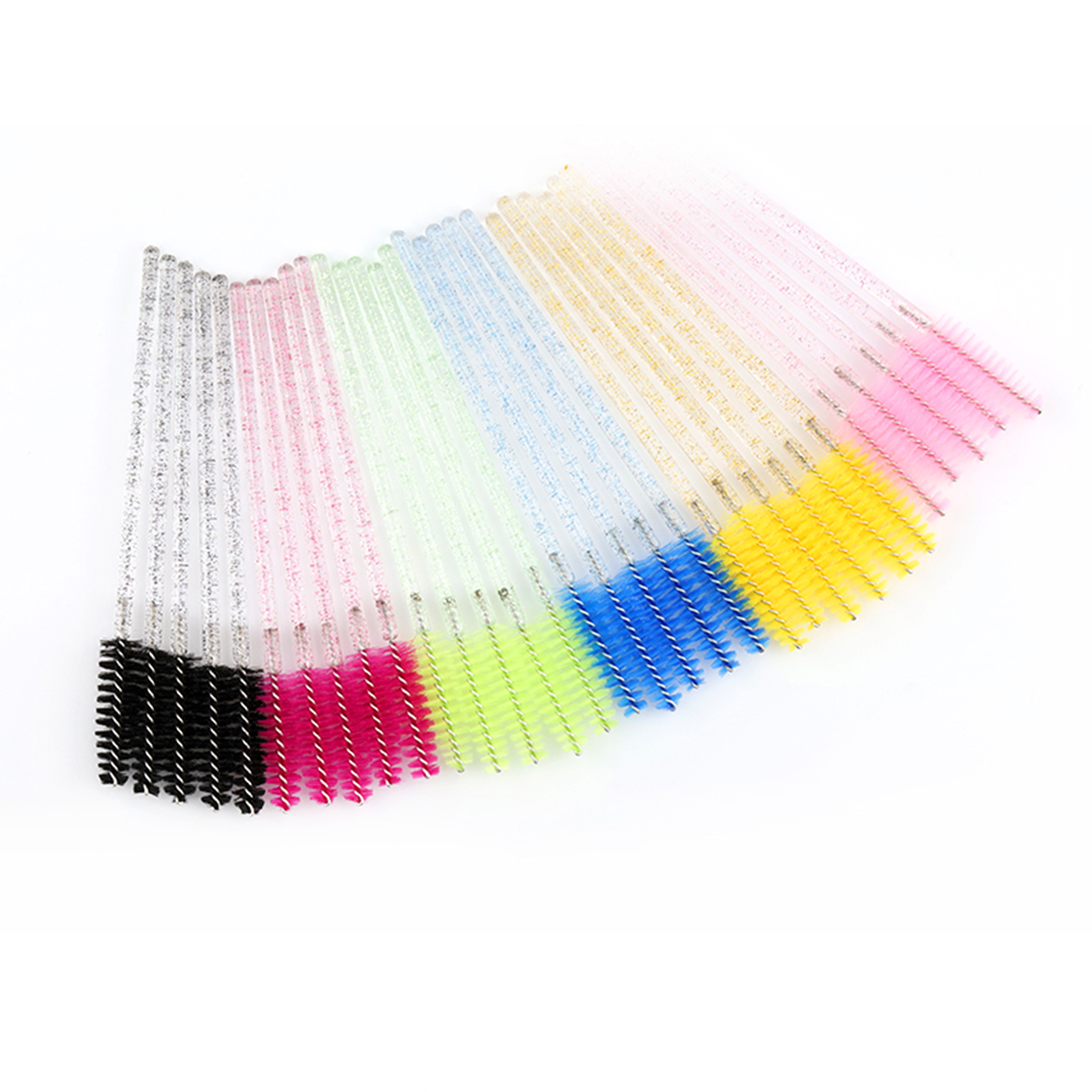 100 PCS Crystal Eyelash Mascara Brushes Wands Applicator Makeup Brushes